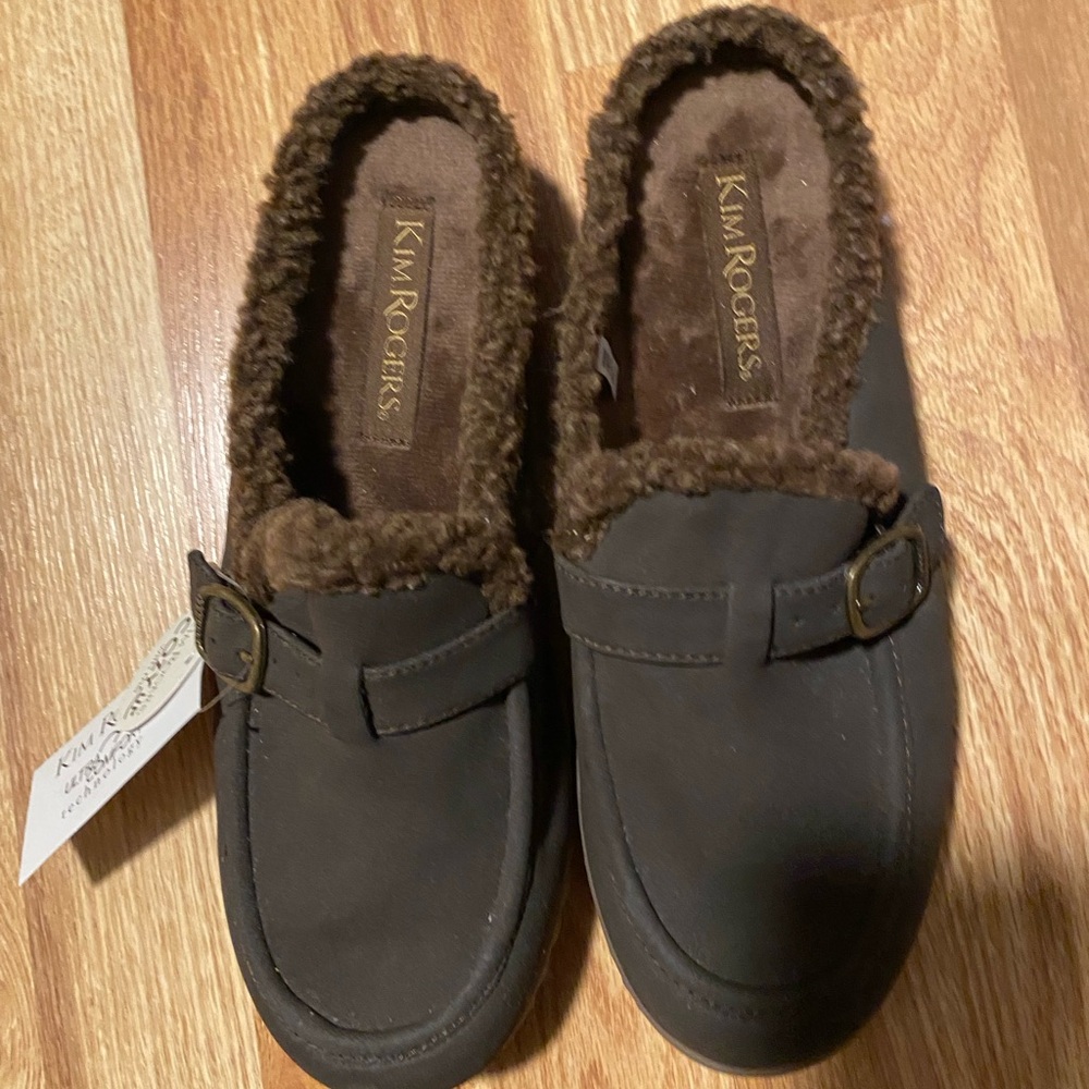NWT Kim Rogers Dark Brown Loafers with Plush Lining